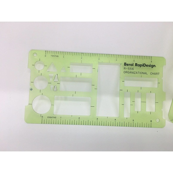 Berol RapiDesign R-440 XL Circles Metric Conversion Templates R556 Org Chart - Picture 3 of 4